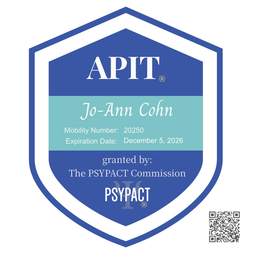 Jo-Ann Cohn: Authority to Practice Interjurisdictional Telepsychology